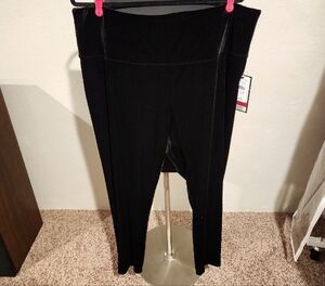 Intro Love The Fit Black Velvet Leggings Women's Size 3X
